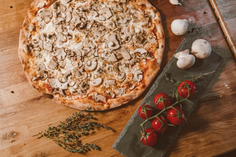 Truffle mushroom pizza special at Punch pizza